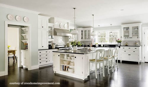 White kitchen designed and built by NJ's Charlie Croce Home Improvement