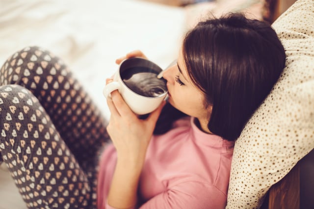 a master suite with a coffee station allows you to enjoy your joe before facing the world