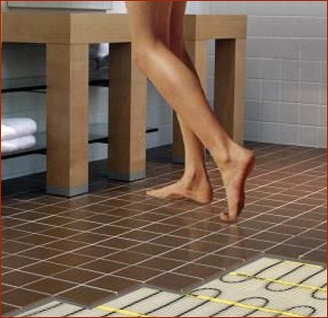 Radiant floor heat in bathrooms is a popular remodeling choice with Clark Construction clients.