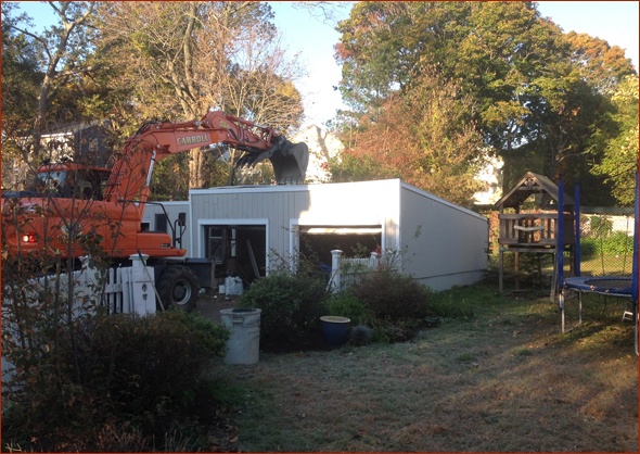 demo of the garage