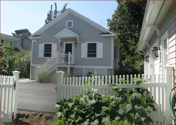 close up of the Rowayton cottage