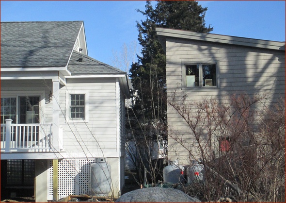 Roof lines on the addition were modified to allow neighbors to keep their view.