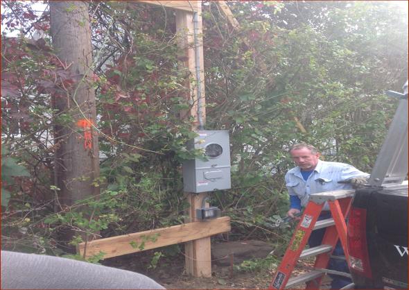 temporary location of electrical service