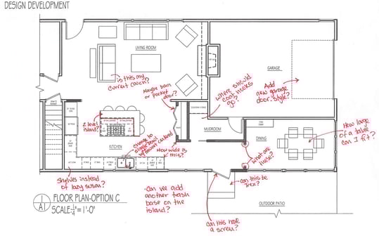 Designer's rendering of the new great room addition on Wilton's historic home