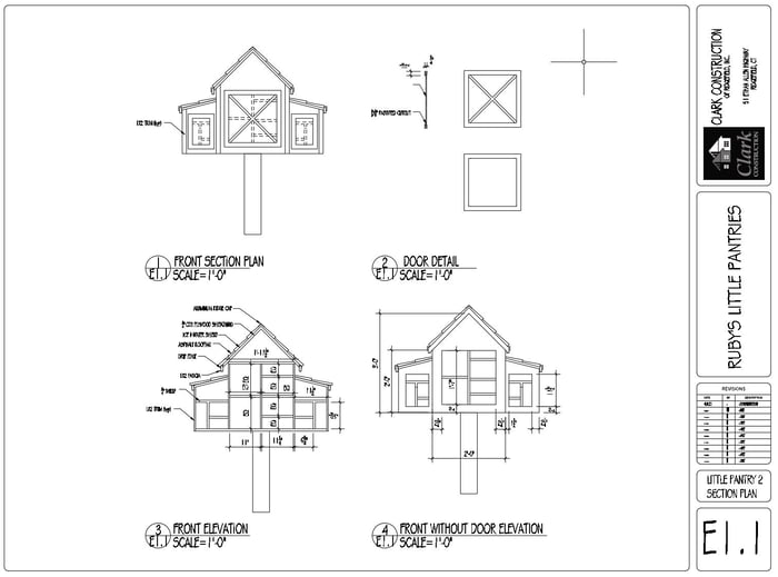 Litte Pantry 2 E1.1 Section Plan