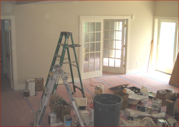 Painting is underway