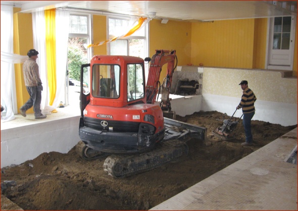 Fill dirt is added once base is broken up.