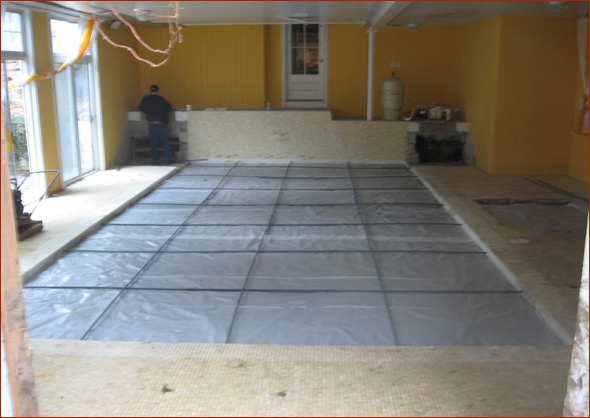 Rebar is drilled into the sides to preclude movement in the concrete later