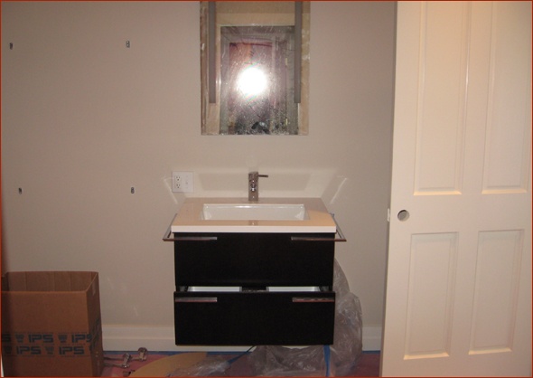 Modern floating vanity