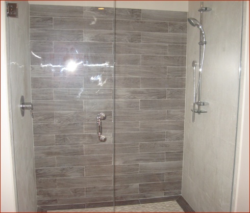 Completed shower
