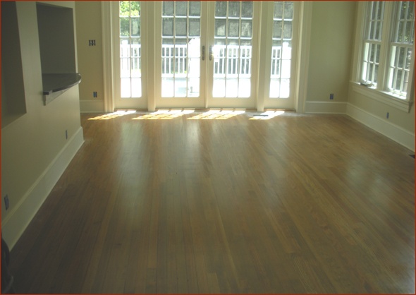 Completed floor in the great room.