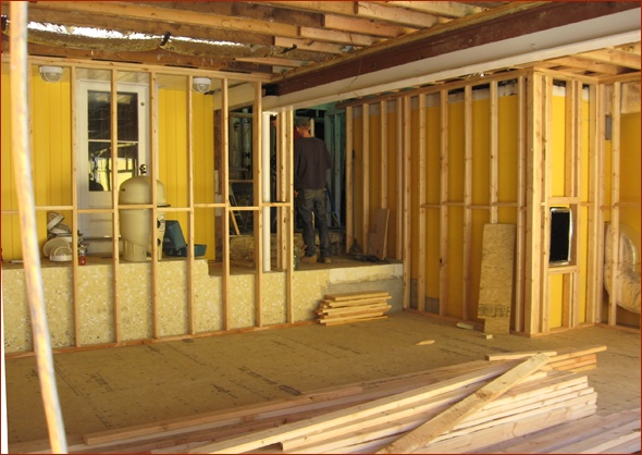 Framing in progress.