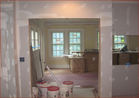 Sheetrocking phase  