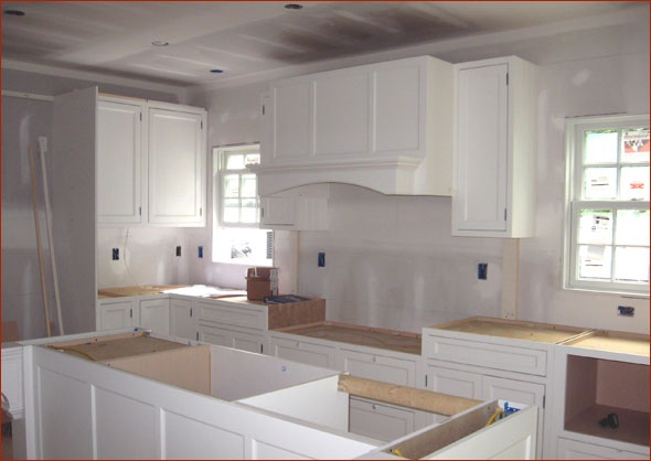 Counter installation in the kitchen design