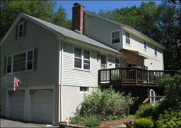 a view of the house from the back, after the river has receeded