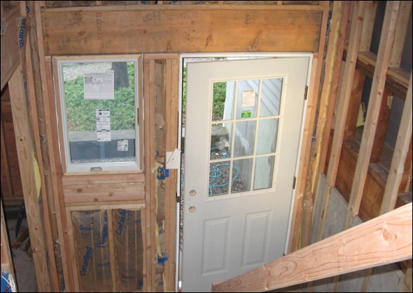 New mud entry door viewed from above