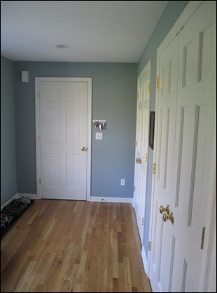 Clark Construction's completed mud room in Fairfield County