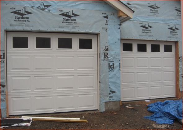 New garage doors installed