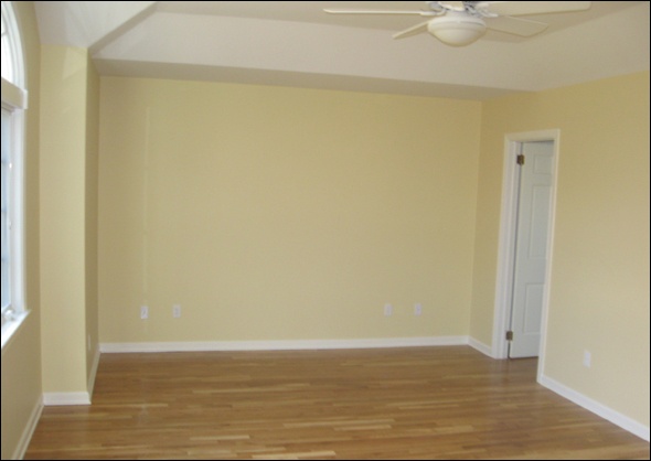 Finished master bedroom with tray ceiling in Wilton, CT