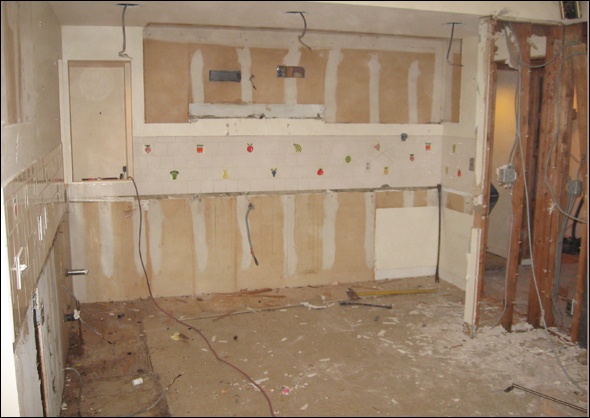 Kitchen has been demoed, ready for a Clark Construction remodeling project