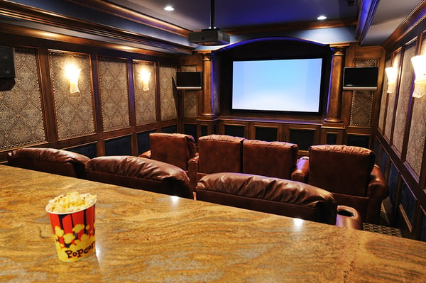 Build your own movie theater at home, customized with leather seats, surround sound and hi-def widescreen TV.