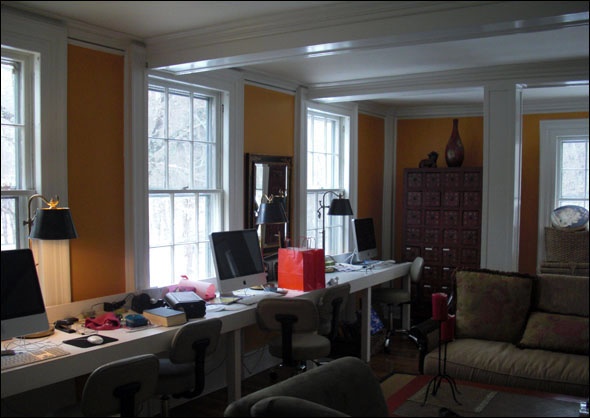 interior of historic antique home awaits new addition.
