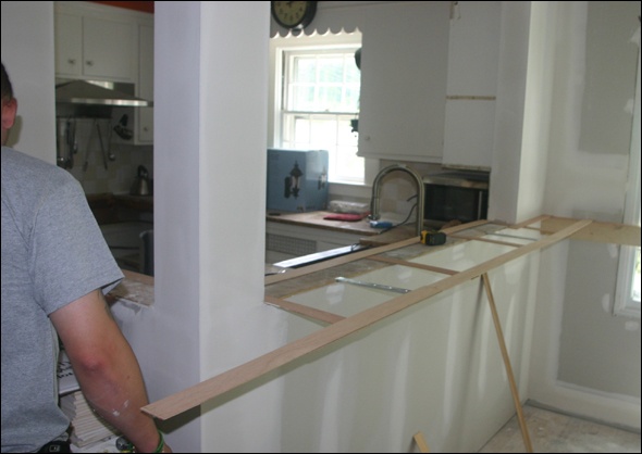 Templating the counter ensures a tight fit