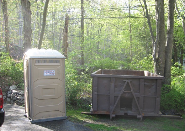 Dumpsters and portolets have been delivered ready for the renovations