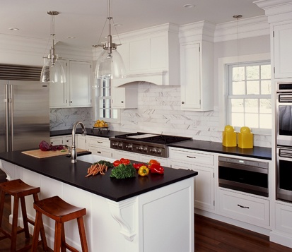 Clark Construction traditional white kitchen New Canaan CT