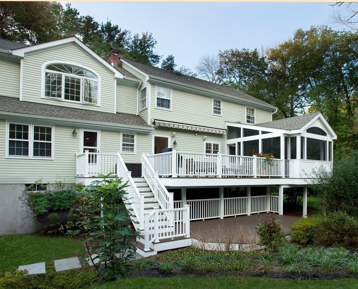 Screened porch addition and Trex deck, Wilton CT