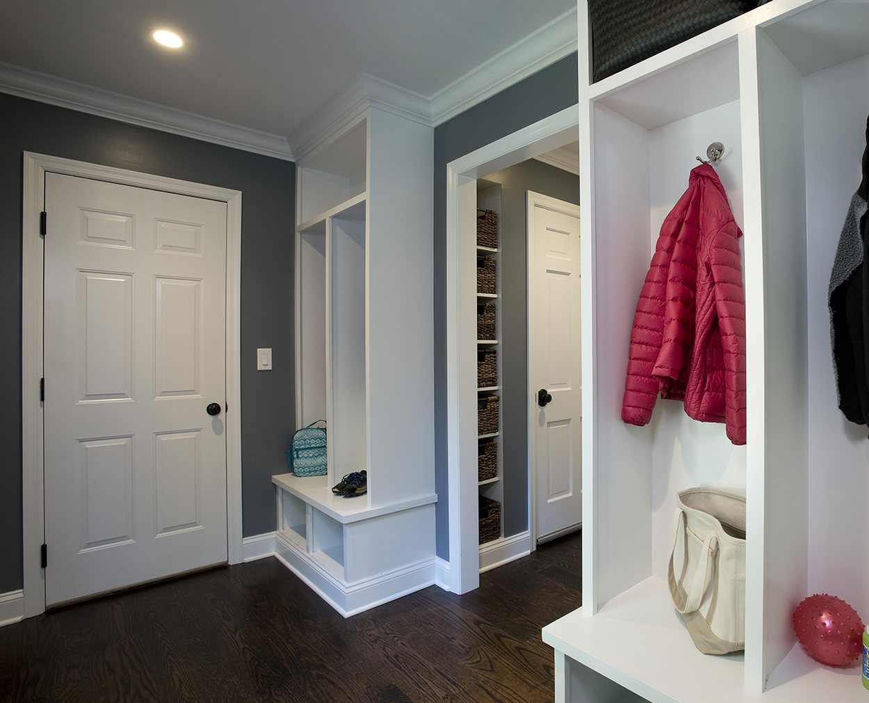 Wilton CT whole house renovation includes a mudroom built-in